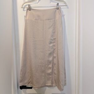 Express Midi Slip Skirt with Slit